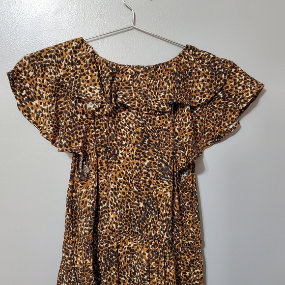 Old Navy Brown Leopard Dress Women's Size Medium - Picture 8 of 10
